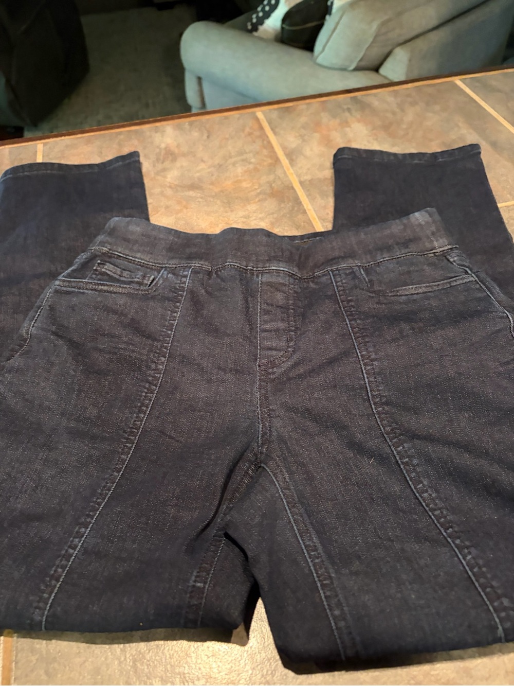Women’s Dark Blue Jeans - Classic Stretch Fit- pull on , well made !